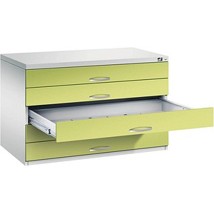 CP 7100 Planschrank clowngrün, lichtgrau 5 Schubladen 110,0 x 76,5 x 76,0 cm, 1 St.