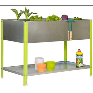 Simonrack Hochbeet SIMONGARDEN URBAN TOP Metall silber, grün rechteckig 90,0 x 60,0 x 85,0 cm, 1 St.