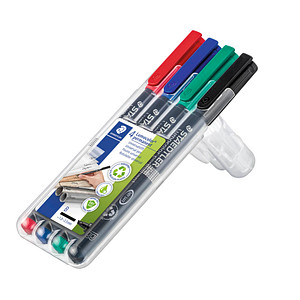STAEDTLER Lumocolor® Folienstifte-Set farbsortiert permanent, 4 St.