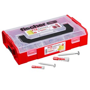 fischer FixTainer - DuoPower Elektriker 2K 535970 Dübel- und Schrauben-Sortiment, 300-teilig