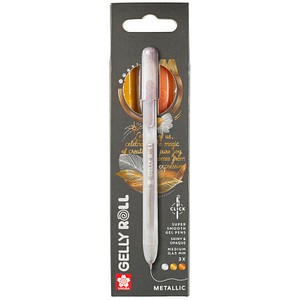 Sakura Gelly Roll Retractable Classic Gelschreiber transparent 0,45 mm, Schreibfarbe: farbsortiert, 3 St.