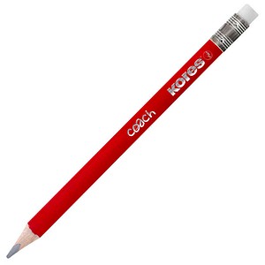 Kores® COACH Bleistifte HB rot mit Radierer, 12 St.