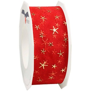 PRÄSENT Geschenkband Canada seidenmatt rot 40,0 mm x 20,0 m