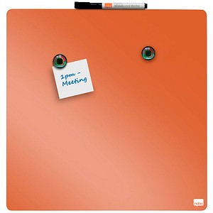nobo Magnettafel beschreibbar 36,0 x 36,0 cm orange