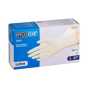 HYGOSTAR unisex Einmalhandschuhe SKIN weiß Größe L 100 St.