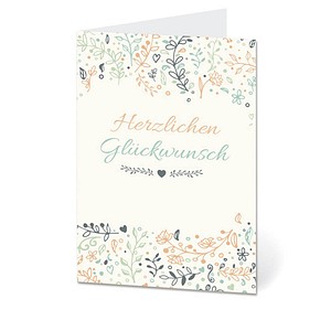 LUMA Glückwunschkarte Blumen LU2163 DIN B6, 1 St.