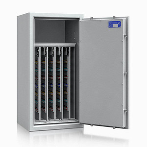 ISS safe4key Schlüsseltresor lichtgrau mit 600 Haken, Doppelbartschloss, 50,0 x 42,0 x 100,0 cm, 1 St.