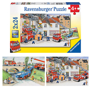 Ravensburger Bei der Feuerwehr Puzzle, 2 x 24 Teile