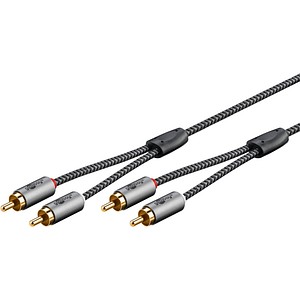 goobay Cinch Kabel 0,5 m silber, schwarz, 1 St.