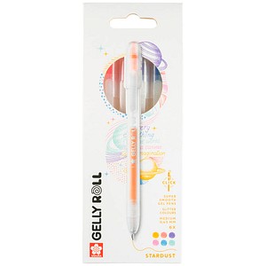 Sakura Gelly Roll Retractable Classic Gelschreiber transparent 0,45 mm, Schreibfarbe: farbsortiert, 6 St.