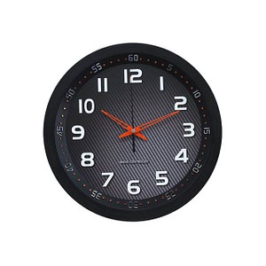TechnoLine® Funkwanduhr WT 8972 schwarz Metall, Ø 30,0 cm