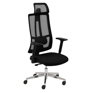 Mayer Bürostuhl, 2343 Stoff schwarz, Gestell alu