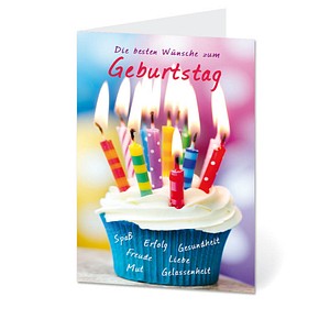 LUMA Geburtstagskarte Kerzen LU469 DIN B6, 1 St.