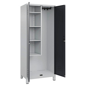 CP Putzmittelschrank Classic Plus 080110-02 S10022 anthrazitgrau, lichtgrau 4 Fachböden 80,0 x 50,0 x 195,0 cm, aufgebaut, 1 St.