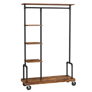 VASAGLE Rollgarderobe braun Holz 103,5 x 174,5 cm, 1 St.