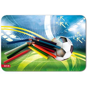 ROTH Schreibtischunterlage Fußball bunt Kunstleder 59,0 x 39,0 cm, 1 St.