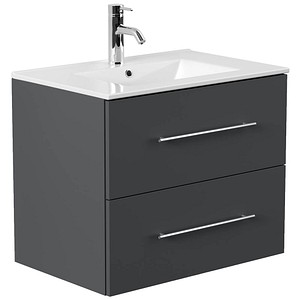POSSEIK Waschbecken mit Unterschrank HOMELINE 70 grafit 71,0 x 46,5 x 53,8 cm