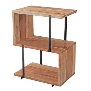 WOHNLING Beistelltisch rechteckig Massivholz akazie 45,0 x 30,0 x 60,0 cm, 1 St.