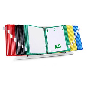 tarifold Sichttafelsystem 435409 DIN A5 farbsortiert mit 40 St. Sichttafeln, 1 St.
