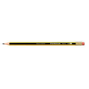 STAEDTLER Noris 122 Bleistifte HB schwarz/gelb mit Radierer, 12 St.