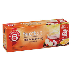 TEEKANNE teeflott Früchtetee Tee 25 Portionen