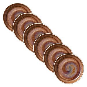 HEART & SOUL Teller Perfect Match Oyster braun Ø 21,0 cm, 6 St.