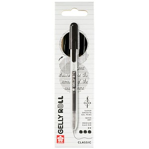 Sakura Gelly Roll Retractable Classic Gelschreiber transparent 0,4 mm, Schreibfarbe: schwarz, 3 St.