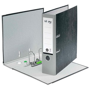 VON LEITZ Ordner grau mamoriert Karton 8,0 cm DIN A4, 1 St.