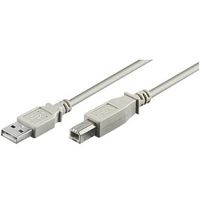 goobay USB 2.0 A/USB 2.0 B Kabel 3,0 m grau
