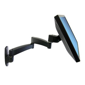 ergotron Monitor-Halterung Serie 200 mit 2 Auslegern 45-234-200 schwarz für 1 Monitor, Wandhalterung