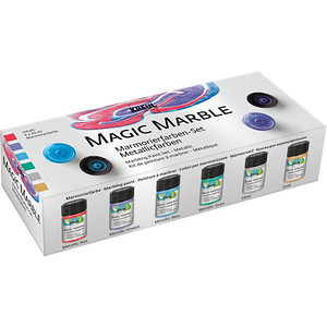 KREUL Magic Marble Marmorierfarben farbsortiert 6 x 20,0 ml, 6 St.