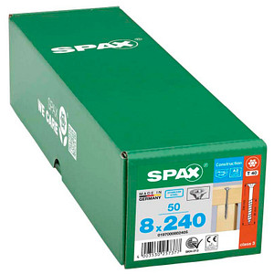 SPAX® Universalschrauben T40 Senkkopf Edelstahl A2 8 mm x 240 mm, 50 St.