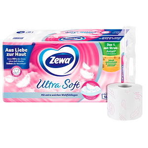 Zewa Toilettenpapier Ultra Soft 4-lagig, 16 Rollen