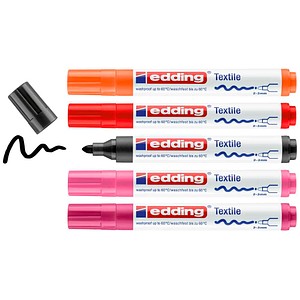 edding 4500 warm Textilmarker farbsortiert 2,0 - 3,0 mm, 5 St.