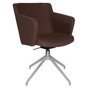 Topstar Besuchersessel SFH 1.0 dunkelbraun edelstahl, Optik matt Stoff 58,0 x 66,0 x 87,0 - 90,0 cm, 1 St.