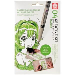 Sakura Manga Malset schwarz, 1 Set