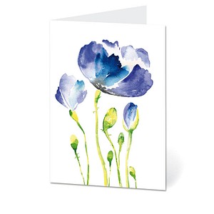 LUMA Grußkarte Blaue Blume LU1734 DIN B6, 1 St.