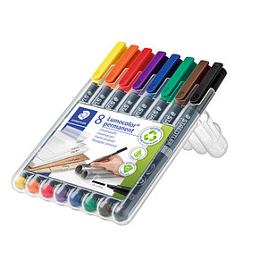 STAEDTLER Lumocolor® Folienstifte-Set farbsortiert permanent, 8 St.
