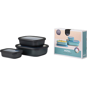 MEPAL Frischhaltedosen-Set Cirqula schwarz 0,5/1,0/2,0 l, 1 Set