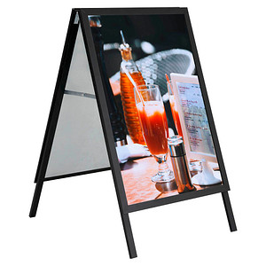 update displays Kundenstopper HardLine schwarz DIN A1 2 Fächer 62,9 x 75,0 x 100,5 cm, 1 St.