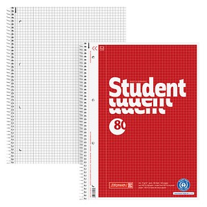 BRUNNEN Collegeblock Student Lineatur 22 kariert DIN A4 Innenrand, 1 St.