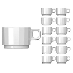 BAUSCHER Espressotassen EDGE weiß 0,09 l, 12 St.