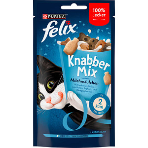 felix® Katzen-Leckerli KnabberMix Milchmäulchen 8x 60,0 g