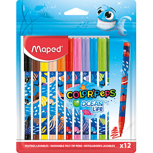 maped Ocean Life Filzstifte farbsortiert, 12 St.