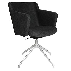 Topstar Besuchersessel SFH 1.0 anthrazit edelstahl, Optik matt Stoff 58,0 x 66,0 x 87,0 - 90,0 cm, 1 St.