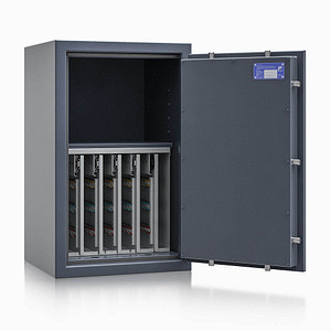 ISS safe4key Schlüsseltresor grau mit 280 Haken, Doppelbartschloss, 50,0 x 42,0 x 80,0 cm, 1 St.