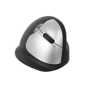 r-go HE Ergo Vertical Mouse Größe L rechts Maus ergonomisch kabellos schwarz, silber