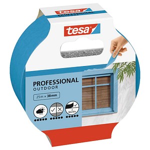 tesa PROFESSIONAL OUTDOOR Kreppband blau 38,0 mm x 25,0 m 1 Rolle