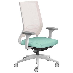 sedus Bürostuhl se:quaterback 2 membran, QB-125/202 Stoff grün, Gestell grau