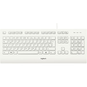 Logitech Corded Keyboard K280e Tastatur kabelgebunden weiß